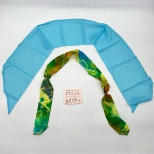 Marvin Accessories Vibrant Blue and Multicolor 2 Piece Mod Tie Set w/Instruction